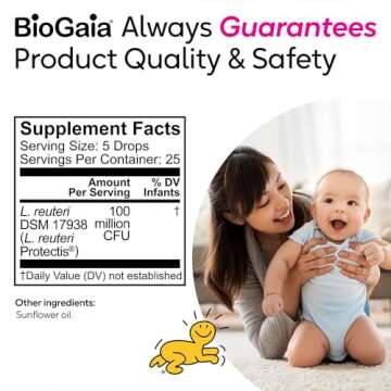 BioGaia Protectis Baby Probiotic Drops | Baby Essentials for Colic & Gas Relief | Safe for Newborns | Ease Crying, Fussing, Colic, Gas, Spit-ups & Constipation | No Dairy, Soy & Gluten | 5mL