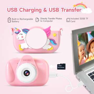 ZUODUN Kids Camera for Girls Age 3-8 - Creative Fun