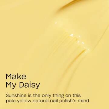 OPI Nature Strong Make My Daisy | Opaque Bright Yellow Crème Natural Origin Nail Polish | Plant Based, Vegan, Cruelty Free