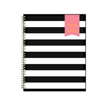 Back to School ! Weekly Monthly July 2019- June 2020 Academic Vertical Planner 9" x 11", Flexible CYO Cover Blue Sky ''STRIPES''