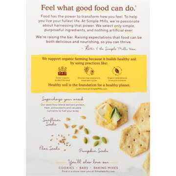 Simple Mills Organic Seed Crackers, Original - Gluten Free, Vegan, Healthy Snacks, Paleo Friendly, 4.25 Ounce (Pack of 1)