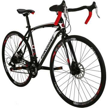 EUROBIKE Road Bike 700C Wheels - 21 Speed & Disc Brakes - 54cm