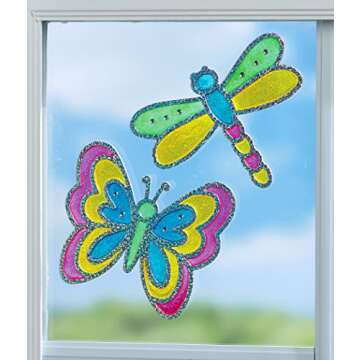 Creativity for Kids Window Art Bug Buddies - Create Your Own Window Art, Suncatcher Kits for Kids, Stocking Stuffers for Kids