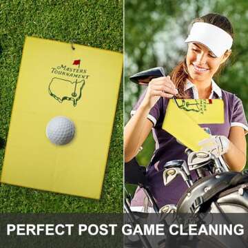 NUMJAW Masters Tournament Golf Towel with Carabiner,Microfiber Golf Towels for Golf Bags,Funny Golf Gifts for Men Women