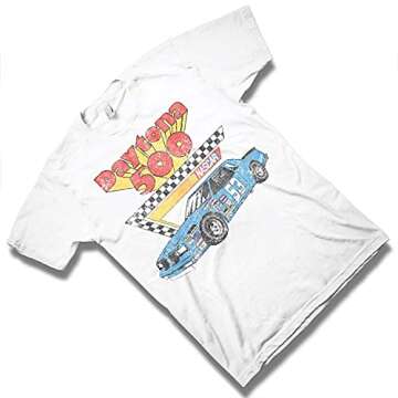 NASCAR Vintage Daytona 500 Shirt Racing Mens Graphic T-Shirt (White Daytona, Medium)