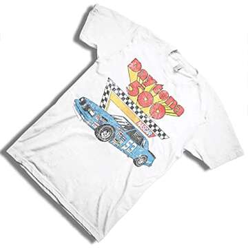 NASCAR Vintage Daytona 500 Shirt Racing Mens Graphic T-Shirt (White Daytona, Medium)