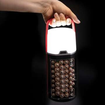 Ontel Battery Daddy Lantern 2-in-1 Ultra-Bright Utility Light and Battery Storage System