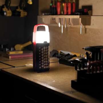 Ontel Battery Daddy Lantern 2-in-1 Ultra-Bright Utility Light and Battery Storage System