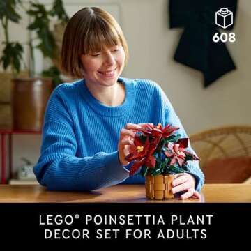 LEGO Icons Poinsettias: Stunning Christmas Floral Décor