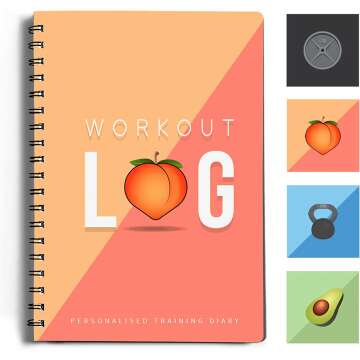 Workout Log Gym - 6 x 8 Inches - Gym, Fitness, and Training Diary - Set Goals, Track 100 Workouts and Record Progress