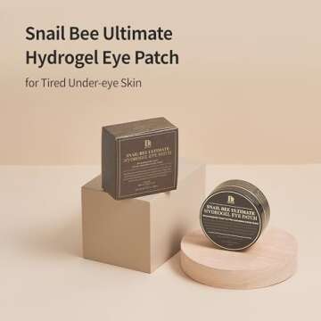 BENTON Snail Bee Ultimate Hydrogel Eye Patch (60pcs) - Hydrating Eye Patches | Snail Mucin Eye Patches | Reusable Eye Patches | Cooling Eye Patches