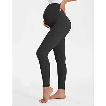 Buttergene Women's Maternity Leggings over the Belly Pregnancy Active Wear Workout Yoga Tights Pants