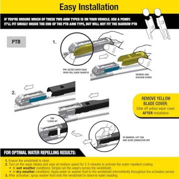 Rain-X 5079272-2 Latitude 2-In-1 Water Repellent Wiper Blades, 14 Inch Windshield Wipers (Pack Of 1), Automotive Replacement Windshield Wiper Blades With Patented Rain-X Water Repellency Formula