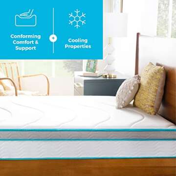 Linenspa 8 Inch Memory Foam and Spring Hybrid Mattress - Medium Firm Feel - Bed in a Box - Quality Comfort and Adaptive Support - Breathable - Cooling - Guest and Kids Bedroom - Twin Size