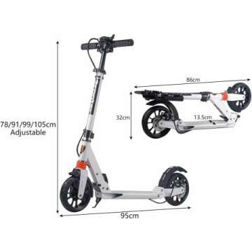 Adult Kick Scooter - Foldable & Big Wheels