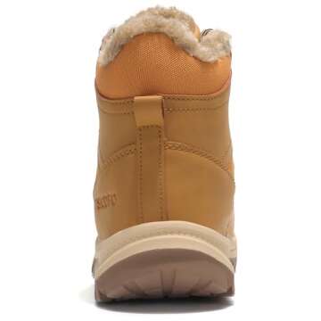 TSIODFO Snow Boots for Men Waterproof Winter Shoes The Cold Weather Insulated Fur Warm Outdoor Boots Light Brown Size 10