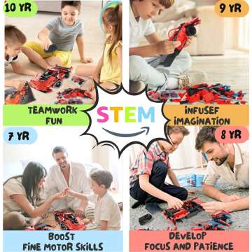 Remote Control Car Building Toys for Kids Ages 7-12