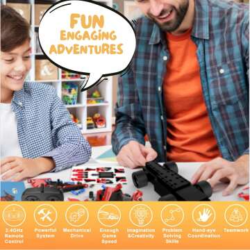 Remote Control Car Building Toys for Kids Ages 7-12