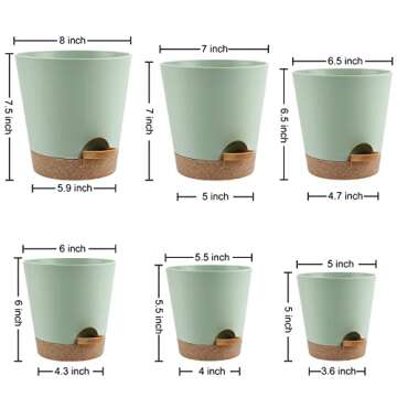 Self Watering Indoor Planters - 6 Sizes