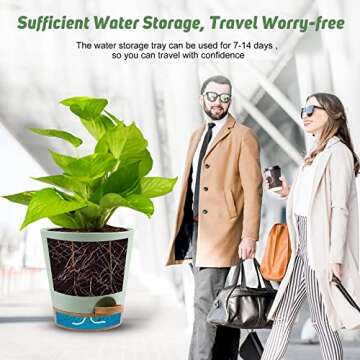 Self Watering Indoor Planters - 6 Sizes