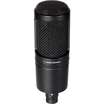 Audio-Technica AT2020 Condenser XLR Microphone - Perfect for Studios