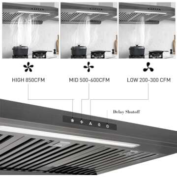 Vesta Arlington 30" Range Hood - 850 CFM Turbo Power