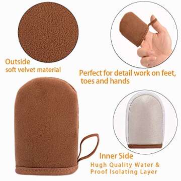 Self Tanning Mitt Applicator Mit Sunless Tanning Mitten Self Tanner Mitt Self Tan Mitt Self Tanner Applicator Mitt Tan Applicator Mitt With Thumb Ultra Soft Tanning Glove Self Tanner Gloves