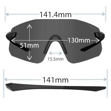 Tifosi Vogel SL Sport Sunglasses Men & Women - Ideal For Baseball, Cycling, Cricket, Golf, Hiking, Running