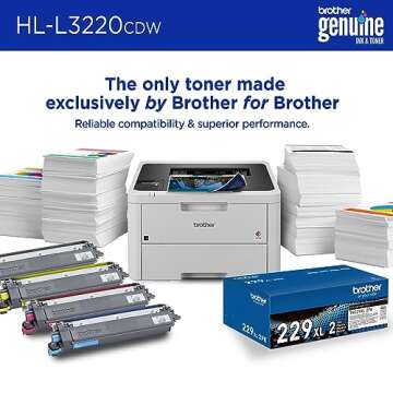 Brother HL-L3220CDW Wireless Compact Digital Color Printer with Laser Quality Output, Duplex and Mobile Device Printing | Includes 2 Month Refresh Subscription Trial¹, Amazon Dash Replenishment Ready