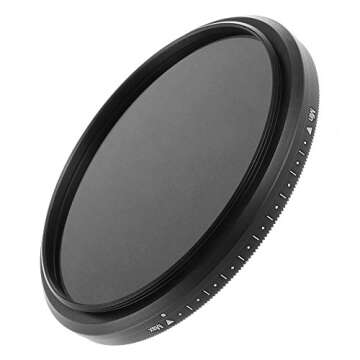 FOTGA Slim Fader Variable ND Filter Adjustable ND2 to ND400 49mm Neutral Density,Suitable for Canon EF 50mm f/1.8 STM Lens Sony FE 50mm F1.8