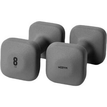 SafeGrip Dumbbells with Anti-Slip, Thick Handles and Flat, Sturdy Sides for Secure Workouts at Home, for Weightlifting, and Personal Training