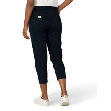 Lee Women's Legendary High-Rise Balloon Crop Pant, Black, 8