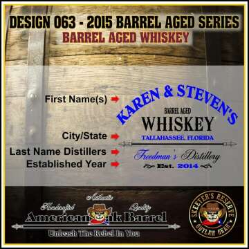 Personalized Oak Whiskey Barrel
