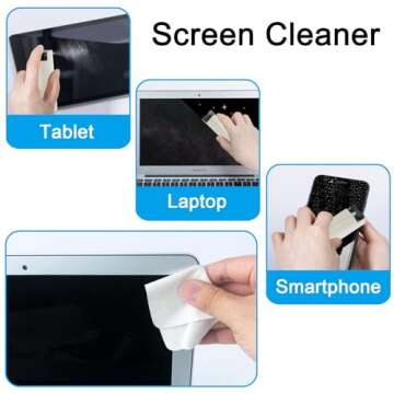 walrfid Car Screen Cleaner Spray, Electronic Touchscreen Mist Cleaning Brush Kit for TV, Laptop, iPad, iPhone, Cellphone, MacBook Pro, Tablet, PC, Computer, Monitor, LCD Screens, Eyeglasses - Cream