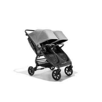 Baby Jogger City Mini GT2 All-Terrain Double Stroller in Pike - Smooth rides with adjustable handlebar & forever air rubber tires