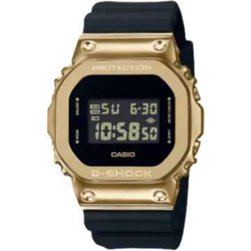 G-Shock Casio Stay Gold Series Digital Metallic Gold and Black Resin Strap Watch | GM-5600G-9