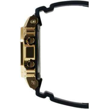 G-Shock Casio Stay Gold Series Digital Metallic Gold and Black Resin Strap Watch | GM-5600G-9