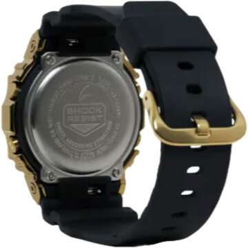 G-Shock Casio Stay Gold Series Digital Metallic Gold and Black Resin Strap Watch | GM-5600G-9