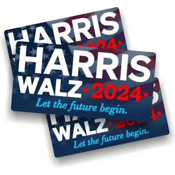 3 Pack Kamala Harris Walz 2024 Bumper Sticker Set - Big, Fadeproof Decals