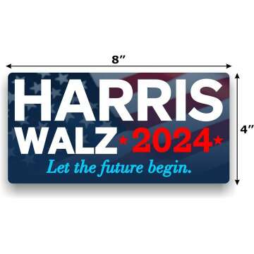 Kamala Harris Walz 2024 Bumper Stickers - 3 Pack