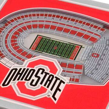 YouTheFan NCAA Ohio State Buckeyes 3D StadiumView Coasters - Ohio Stadium