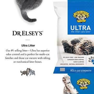 Dr. Elsey's Premium Clumping Cat Litter - Ultra - 99.9% Dust-Free, Low Tracking