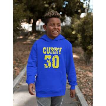 Expression Tees Youth Hoodie Curry #30 LargeRoyal Blue