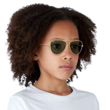 Ray-Ban Kids Rj9506S Metal Aviator Sunglasses