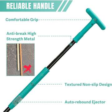 Breeze Touch 39" Weed Pulling Tool, 3-Claw Detachable Weed Puller Tool with Long Handle, Heavy Duty Stand Up Weeder Weeding Tool for Lawn, Yard, Garden, Crabgrass, Dandelion Picker, Weed Remover