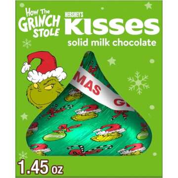 HERSHEY'S Grinch Foil Milk Chocolate KISS - 1.45 oz