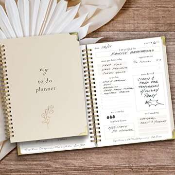 Beautiful To Do List Notebook - Aesthetic Daily Planner to Easily Organize Your Tasks And Boost Productivity - Stylish Undated Planner And School or Office Supplies For Women