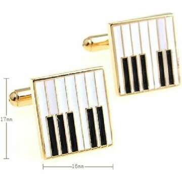 MRCUFF Piano Keys Cufflinks