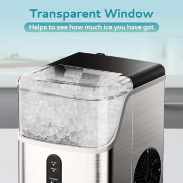 EUHOMY Nugget Ice Maker—35lbs Soft Ice Daily