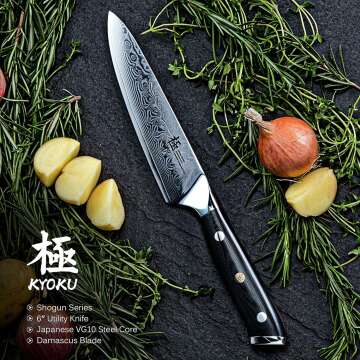 KYOKU Shogun Series Knife Set - Chef, Boning, Utility